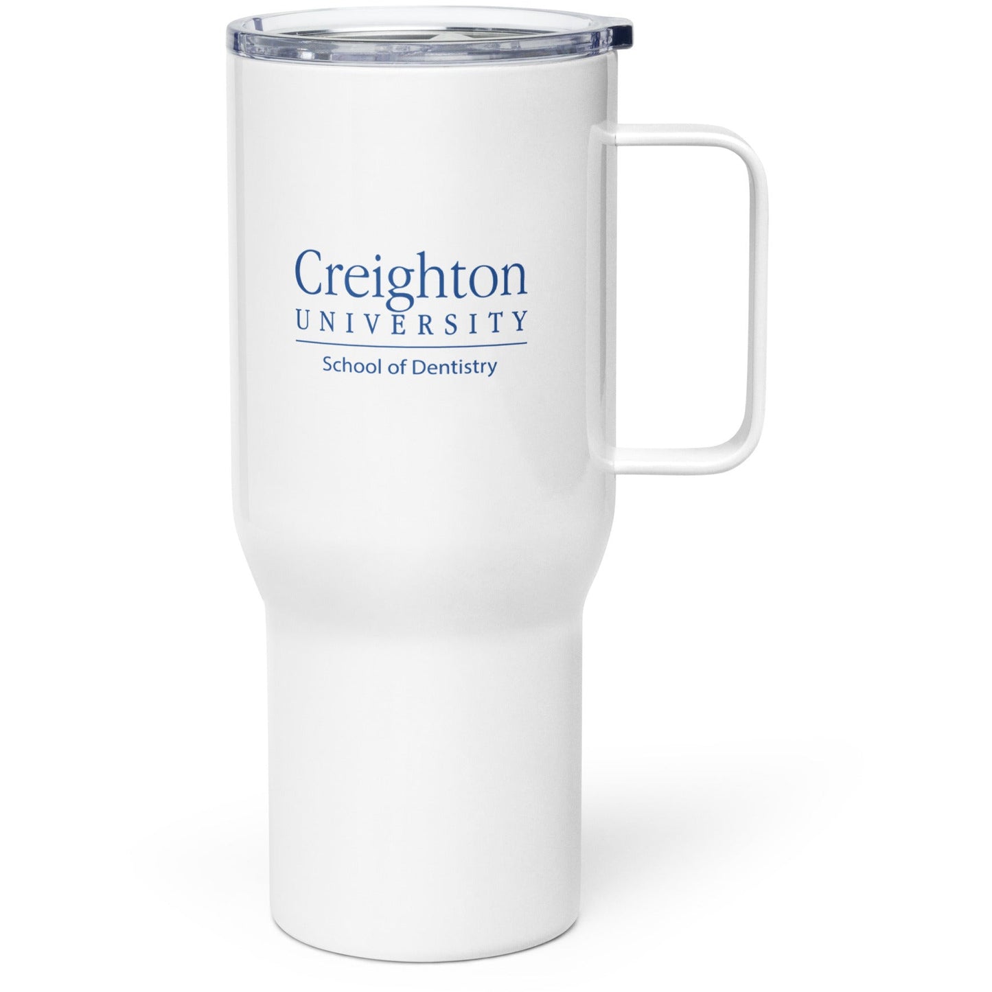 Travel mug with a handle