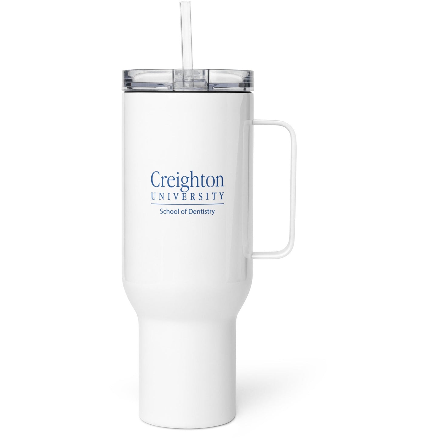 Travel mug with a handle