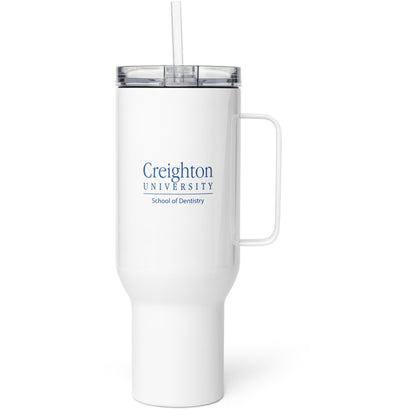 Travel mug with a handle