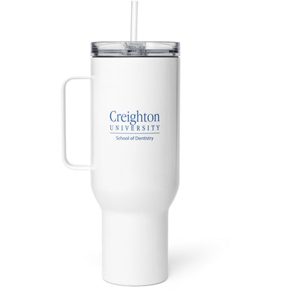 Travel mug with a handle