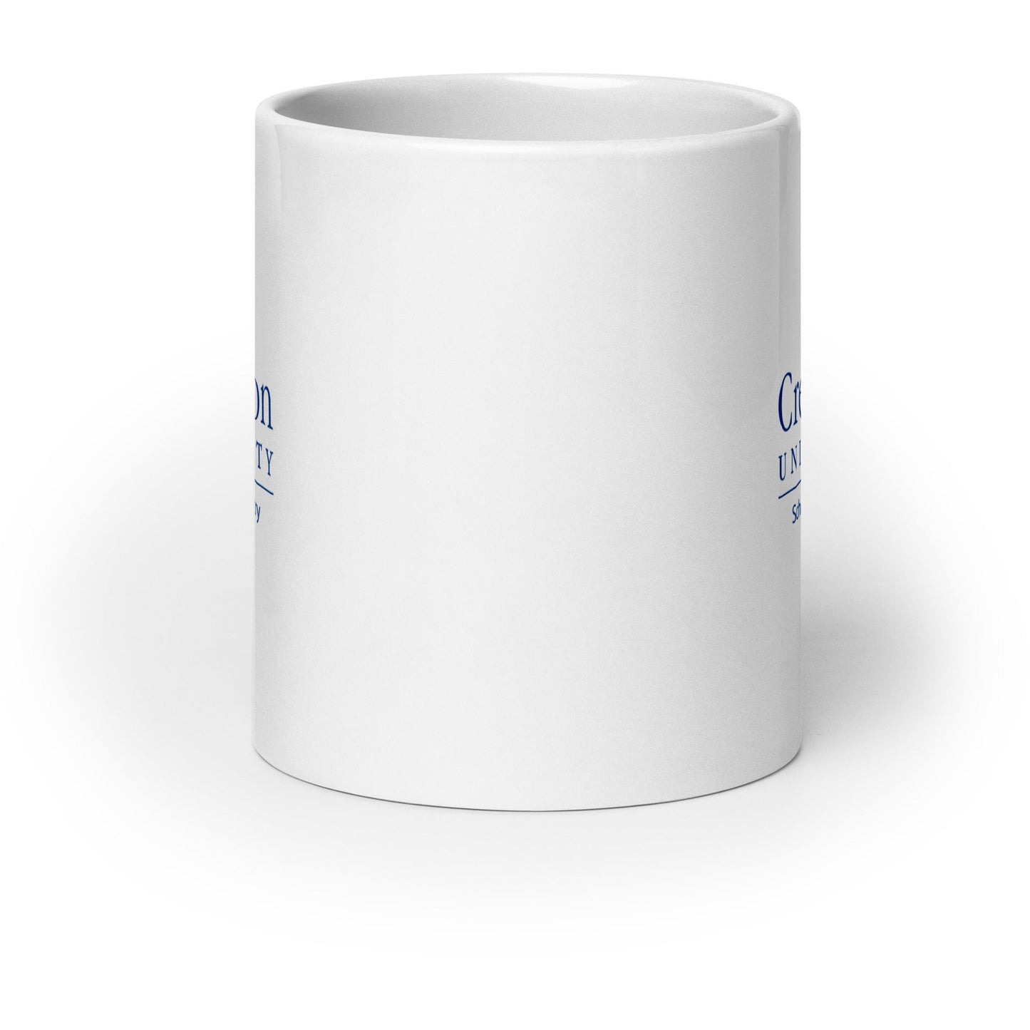White glossy mug