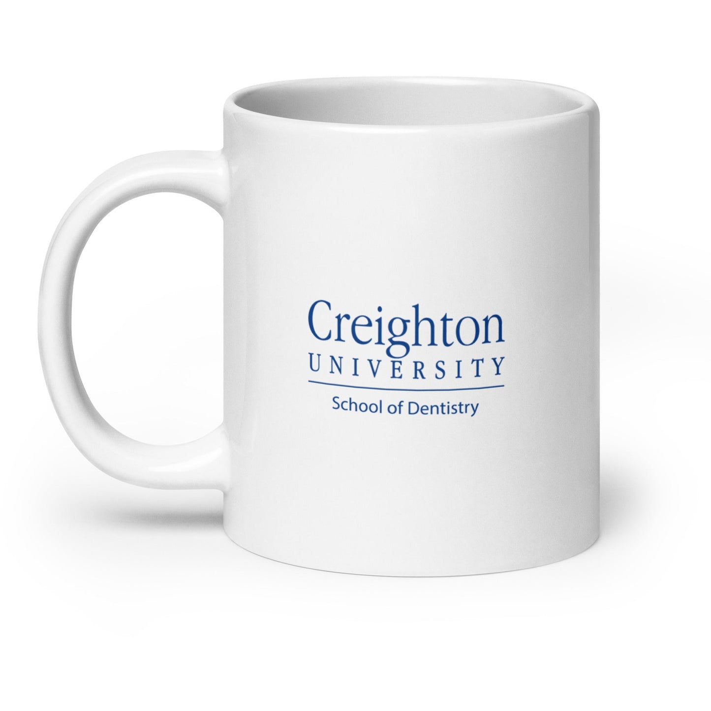 White glossy mug